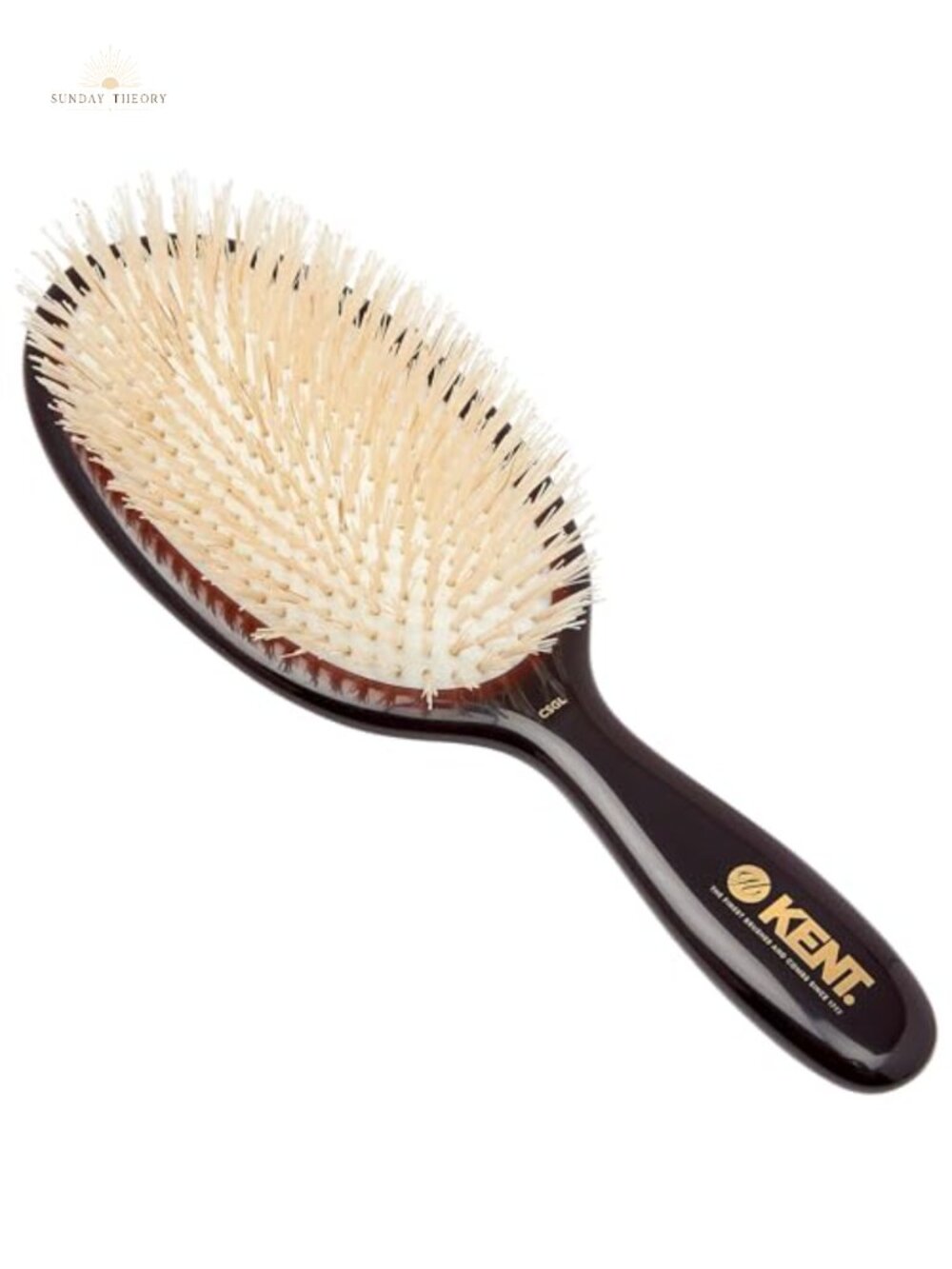 Large Oval Cushion Straightening Brush for Fine or Thinning Hair with Boar